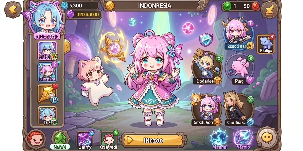 supersvip - Tangkapan layar menunjukkan berbagai lokasi menawan dalam game.